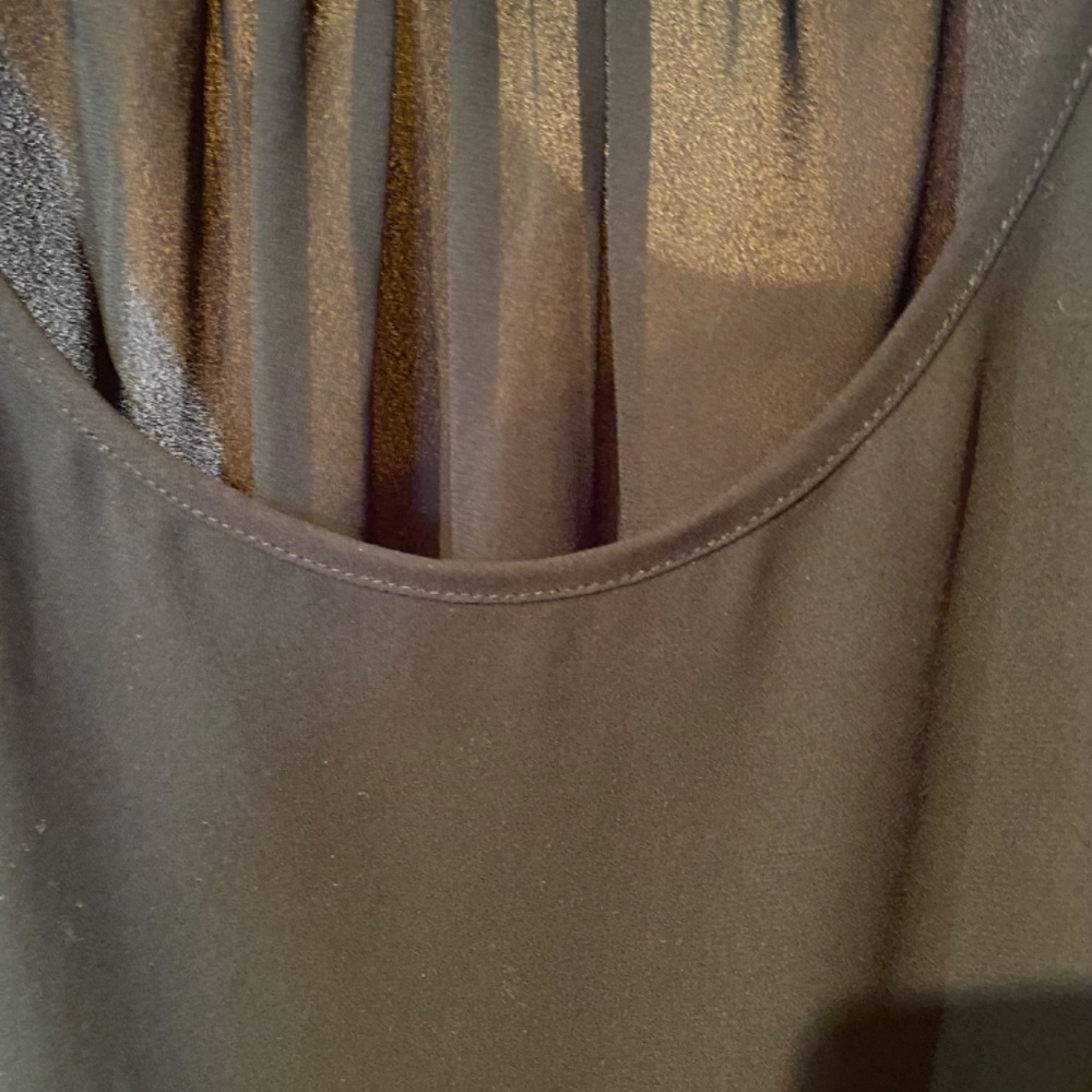 Basic Black Short Sleeve Polyester Blouse - image 2